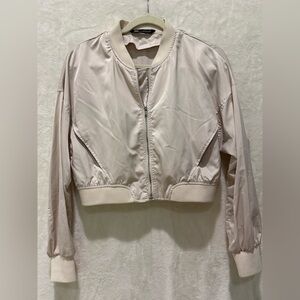 Light Beige Bomber Jacket